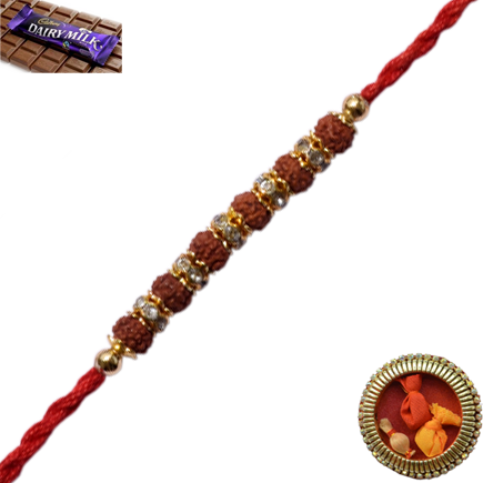 Rudraksh With Daimond Rakhi