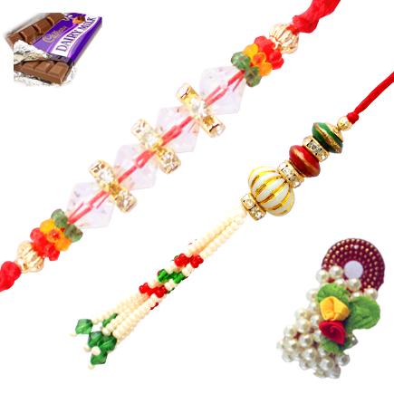 Colorful Charm of Beads  Lumba With Bhaiya Rakhi