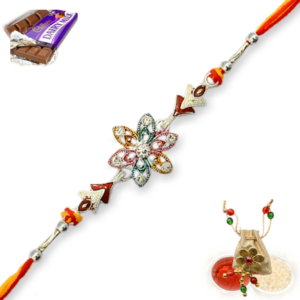 Silver Plated Imitation Beautiful Handicraft Rakhi