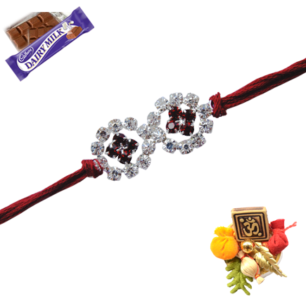 Elegant Diamond Rakhi With Niche Design