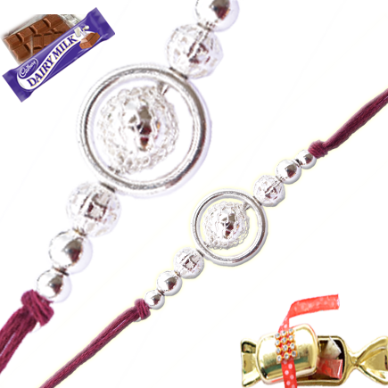 Elegant Silver Rakhi - Rakhdi