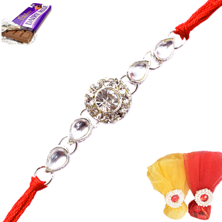 SILVER FANSY RAKHI