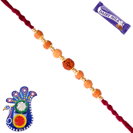 SIMPLE RAKHI OF RUDRAKSH