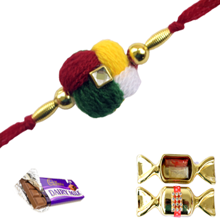 Multicolour Wool Rakhi