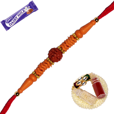 Simple And Sobre Rudraksha Rakhi Thread