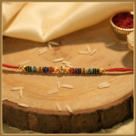 Colorful Fancy Rakhi With Beads