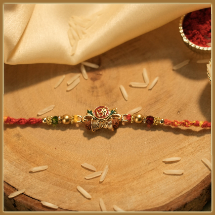 Majestic Aum and Damru Rakhi