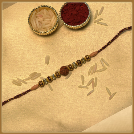 Auspicious Rudraksha Rakhi