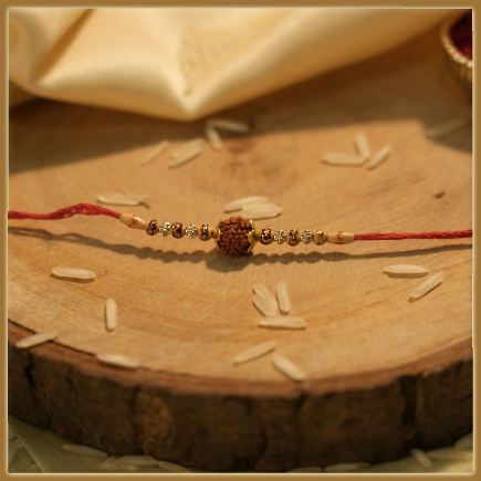 Delicate Elegant Rudraksha Rakhi