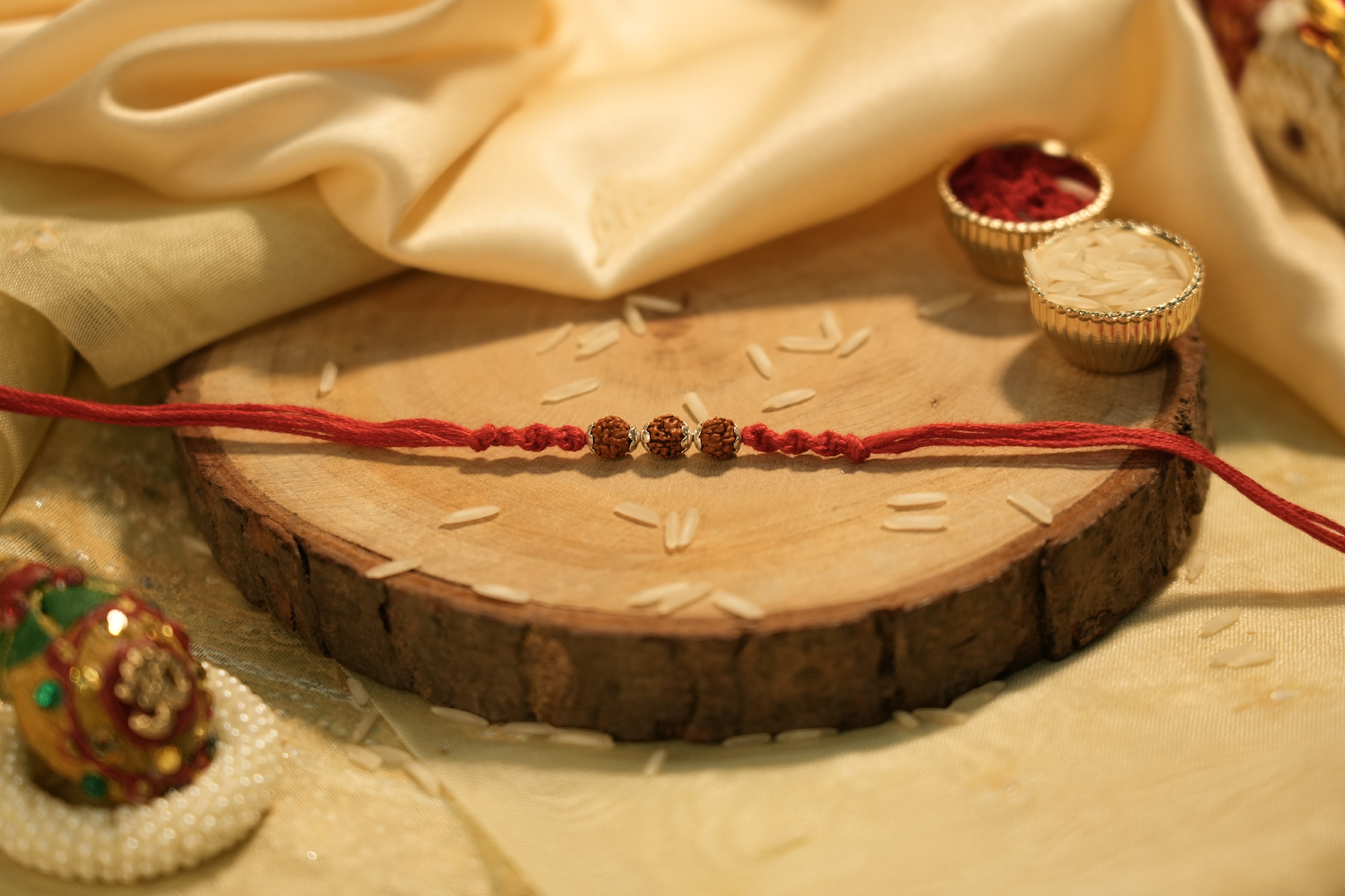 Elegant Rudraksh Rakhi